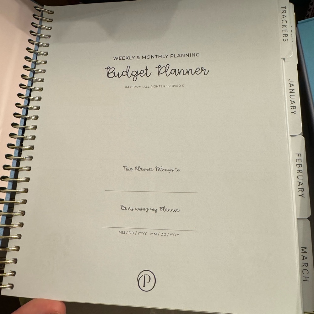 Light blue Budget Planner